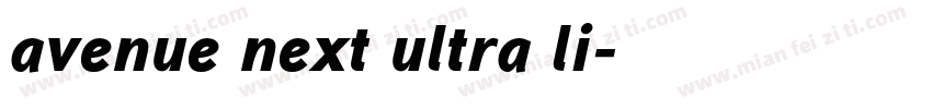 avenue next ultra li字体转换